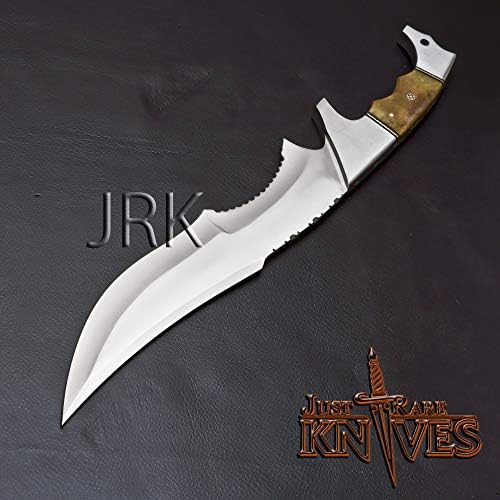 JUSTRAREKNIVES САД специјално Издание: 17 Единствена Сопствен рачно изработени D2 Челик Тактички Кампување Нож/Мини Меч со Кожа Обвивка (JRK26)
