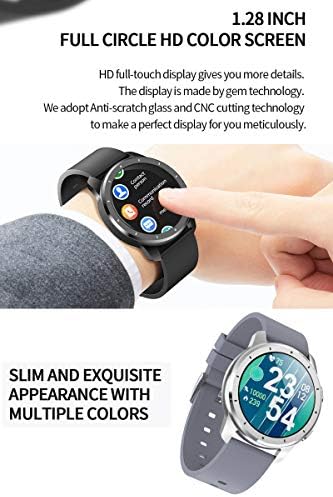 Smart Watch Направи/Одговорите на Повик,Фитнес Тракер со отчукувањата на Срцето IP68 Водоотпорен Музика Smartwatch Крвен