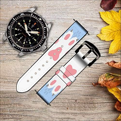 CA0840 Мачка Шепа Кожа & Силикони Smart Watch Бенд Рака за рачен часовник Smartwatch Smart Watch Големина (22mm)